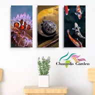 Wall decoration wooden poster koi fish Home Decoration Chamolis OK140
