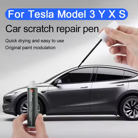 For Tesla Model 3 Y X S Touch Up Paint Pen Wheel Hub Scratch Removal Paint Pen Stealth Gray Quick Si