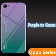 Zeallion Cho [OPPO A83 A7/A5S A5/A3S A7X A9 2020] Ốp Lưng Kính Cường Lực Gradient Ốp Bảo Vệ Điện Tho