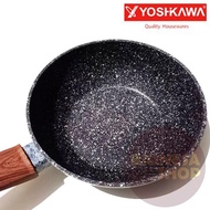Wokpan Marble 26 / 28 / 30 Cm Gray Yoshikawa Induction Wok Pan Ash