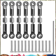 6Pcs Adjustable Metal Linkage Pull Rod Front /Rear Servo Link for  A949 A959 A969 A979 K929 RC Car U