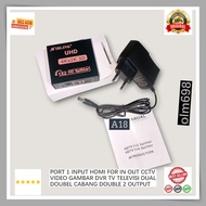 LAYAR A18 PORT 1 INPUT HDMI FOR IN OUT CCTV VIDEO PICTURE DVR TV SPLITTER TELEVISION DUAL DOUBLE BRA