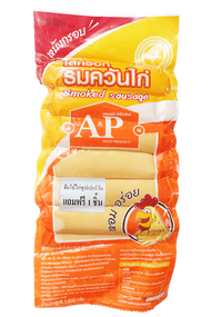 จัมโบ้ไก่ซุปเปอร์วัน ตราA&P 1kg. 14 ชิ้น ไส้กรอกไก่รมควันหนังกรอบ /ส่งด่วน🚚/แพ็คเจลเย็นทุกออเดอร์🧊