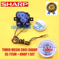 TIMER MESIN CUCI SHARP ES-T75M | TIMER 3 KABEL + KNOP