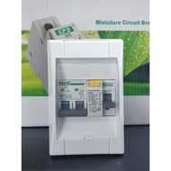 EPS ELCB BOX WITH BUILT IN EPS 40A 2P 6KA MCB 40A 2P 30MA ELCB WITH 2P MAIN COPPER BAR