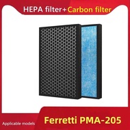 ไส้กรองที่ใช้ได้กับเครื่องฟอกอากาศ Ferretti PMA-205 Pure Master – ไส้กรองรวม 3-in-1 แอนตี้แบคทีเรีย 