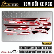 Tem Rời Xe PCX 125 150 160 Mẫu HRC | PCX-15 | Decal Chế Dán Xe PCX 2014 - 2020 Chống Nước Bền Màu