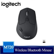 Logitech M720ไตรกีฬามัลติอุปกรณ์เมาส์ไร้สาย Usb บลูทูธตัวรับสัญญาณรองรับหลายอุปกรณ์1000 Dpi 8ปุ่มสำหรับแล็ปท็อป Pc Ipados CPD