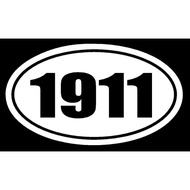 1911 Vinyl Decal Sticker Car Window Wall Bumper Gun Ammo M1911 ACP .45 Miliary