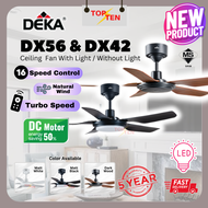 Deka Ceiling Fan Deka 56” 42“ DX Baby 7+7 Speed Remote Control DC Motor Turbo Speed Ceiling Fan With