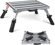 Prime 1 Safety RV Steps Extra Large Platform 19in x 14.5in Extra Size RV Folding Step Stool and Ladd