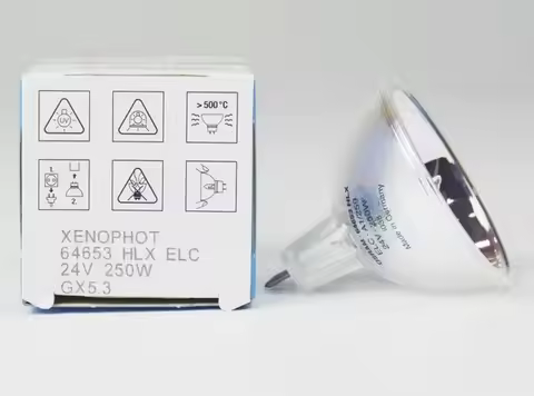 OSRAM ELC 24V250W Halogen Bulb HLX 64653 Compatible For PH 13163 24V 250W GX5.3 Lamp Microscope Proj