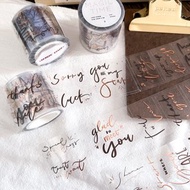 Magic Time 祝福語 立體玫瑰金 膠帶貼紙捲