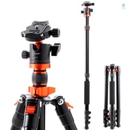 K&F CONCEPT  68.9in Foldable Tripod Camera Stand with Ball Head 10kg/22lbs Load Capacity Aluminum Al
