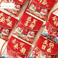 WINTE Chinese Red Envelope, Traditional  Year Snake Chinese Year Packet Envelopes,  CNY Cloth Blessi