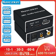 Navceker Converter HDMI-compatible Audio Adapter ARC Coaxial SPDIF Jack HDMI Extractor Return Channel 3.5mm Headphone for ARC TV