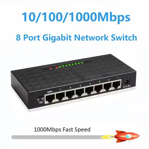5/8 Port 1000Mbps Gigabit Network Switch Ethernet Smart Switcher High Performance RJ45 Hub Internet 