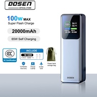 【3C Certification】DOSEN 100W Super Fast Charging 20000mAh Powerbank Xiaomi Samsung iP16/15/14 Laptop