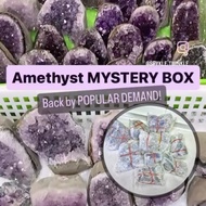 [SG In-Stock] AMETHYST Mystery Box | Get 3 for 30% OFF | Crystal Natural Geode Money Bag Cave Cluster Calcite Fengshui