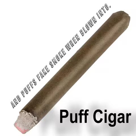 Fake cigars Puff cigar 4.5" Large Puff Fake CigarIt even spits out fake cigar Costume white puff of 