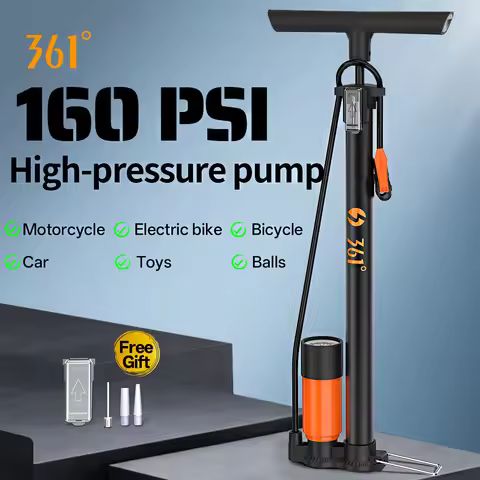 361 Degrees Bicycle Pump 160psi High Pressure Bike Tire Manual Air Inflator Schrader Presta Valve Pu