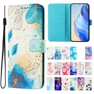 For ZTE Blade A35 A55 Casing Cute Painted Pattern Flip Phone Case for ZTE Blade A52 A53 A53+ Case Ma