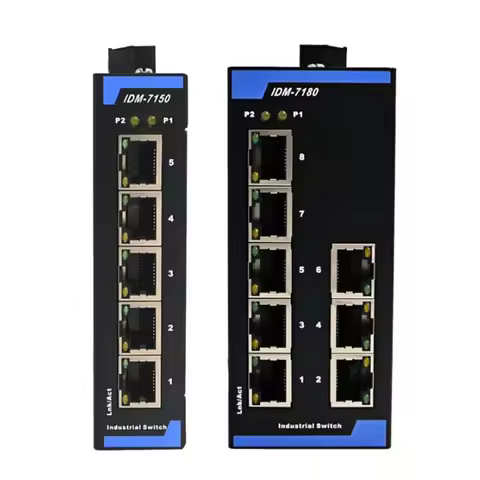 Industrial Grade Ethernet Switch 5 Port 8 Port Industrial Switch 12V24V Guide Switch IDM-7180 IDM-71