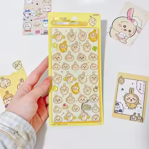 Chiikawa 3D Stickers Cute Decorative Decals Waterproof Adhesive Stickers Phone Case Laptop Water Bot