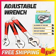PRIDE Household Tool Adjustable Wrench Two-color Handle Manual Hardware Adjustable Wrench P00412 12"