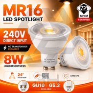 3H Lampu Mentol LED MR16 7W/8W G5.3/GU10 240V Pendek LED Lamp Bulb [SIRIM]