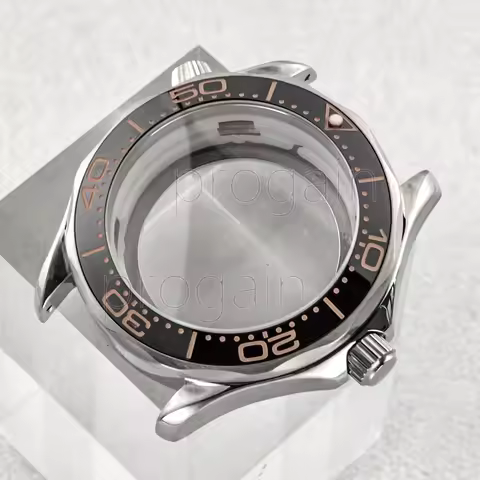 for Seamaster 300 Case 41mm NH35 Watchcase 316L Stainless Steel 10bar Waterproof fit NH35 NH36 Autom