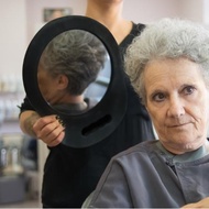 Play Beauty Mirror Wall-Mounted Makeup Mirror Back Mirror Shockproof Foam Square Mirror Hair Salon B