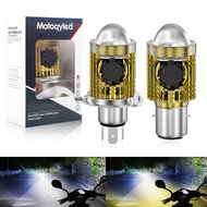 1 set Motorcycle Headlight 2 Color 2400LM 12-80V H4 H6/BA20D Led Motorcycle Headlight With Fan For S