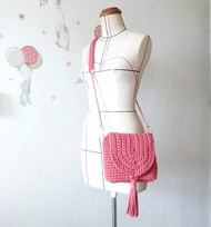 粗線 編織包 流蘇包 淑女包 肩背包 斜背包
