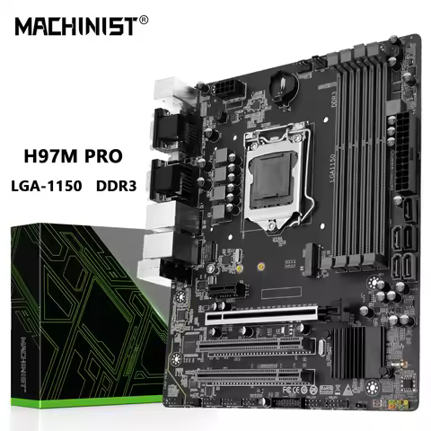 MACHINIST H97M PRO Motherboard Support LGA 1150 Intel Core I3 I5 I7 E3 CPU DDR3 RAM NVME/NGFF M.2 M-