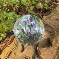 彩虹玻璃體白水晶球、白水晶球、白水晶