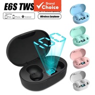 E6S Digital Display Wireless Earphones Noise Canceling Waterproof Earbuds In-Ear Stereo Sport Headph