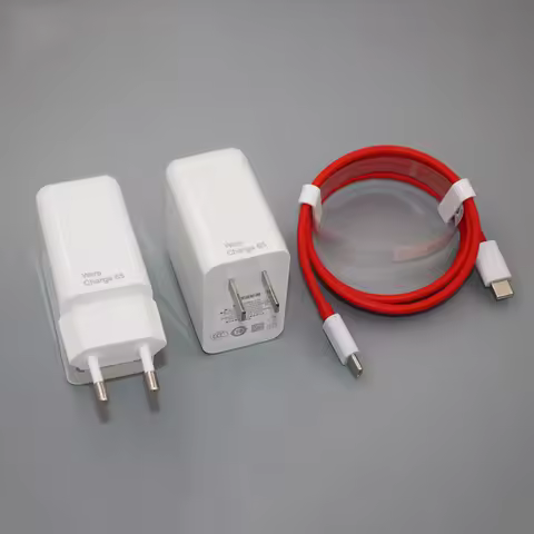 For Oneplus 65W Warp Charger Surper Fast Charging EU/US Adapter Type C To type C Cable For One Plus 