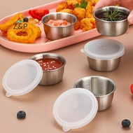 [Z&P-t] 1/6pcs 40ML Salad Dressing Container Sauce Dishes Portable Stainless Steel Small Sauce Cup W