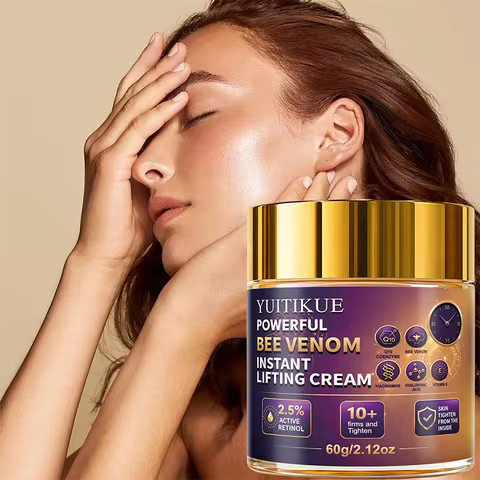 Bee Venom Anti-Aging Lifting Cream Hyaluronic Acid Q10 Moisturizer Improve Loose Skin Smooth Wrinkle