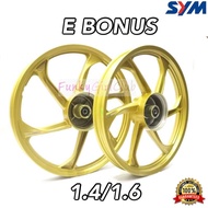 SPORT RIM E BONUS 6 BATANG DEPAN 1.4 BELAKANG 1.6 BLACK GOLD SIAP BEARING AND BUSH SYM EBONUS E-BONU