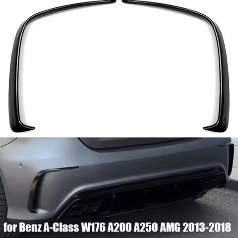Car Rear Bumper Splitter Spoiler for Mercedes Benz A Class W176 A200 A250 AMG 2013-2018