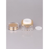 Ready Stock#亚克力霜瓶膏霜盒高档面霜眼霜瓶子美容化妆品包装瓶10g20g30g50gld666