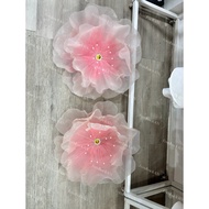 Giant chiffon flower [Giant chiffon flower head with lights]