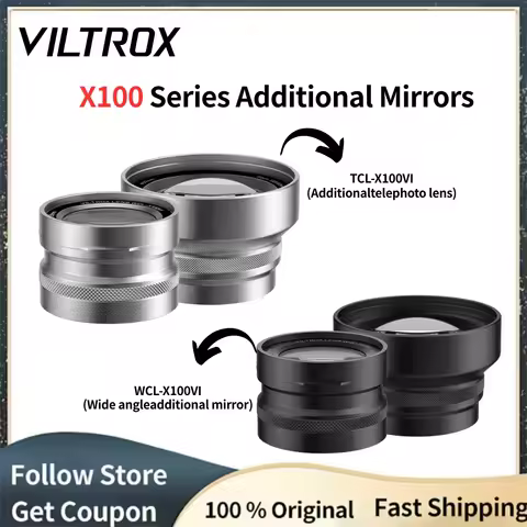 VILTROX Telephoto/Wide-Angle Front Mount Lens Adapter for Fujifilm X100 Series Mirrorless Cameras Fu