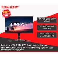[Monitor] Lenovo Y27Q-30 27" Gaming Monitor (QHD,180hz, IPS, 0.5ms)