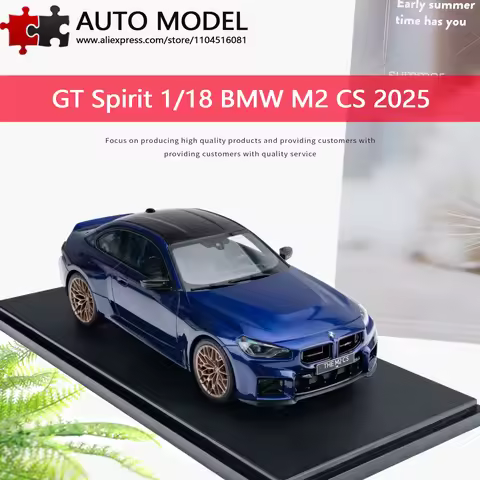 Gt Spirit 1:18 Scale Models Bmw M2 Cs 2025 Blue Resin Die-Cast Model Cars Miniature Car Collectible 