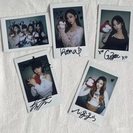 Aespa Lee Ji-min. Giselle. Ninh Nghe Trac Kim Min-jeong. Polaroid3Inch handwritten signature without