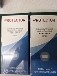 PROTECTOR大碼口罩，30個獨立包裝2盒共買70元，如買只沙田圍站約時間取