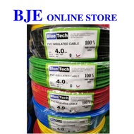 Blue Tech 4mm Pvc Cable / 4mm cable sirim 100% ful copper